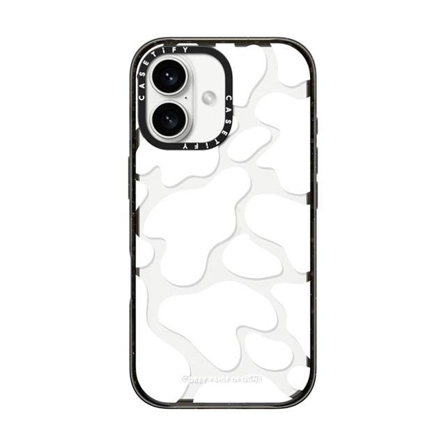 Corey Paige Designs x CASETiFY iPhone 16 Case Cow,Animal Black Impact Case White Cow Print by Corey Paige Designs Father's Day Corey Paige Designs x CASETiFY iPhone 16 Case Cow,Animal Black Impact Case White Cow Print by Corey Paige Designs Father's Day