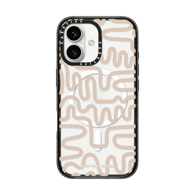 Corey Paige Designs x CASETiFY iPhone 16 Case Pattern,Abstract Black Impact Case MagSafe Compatible Tan Line Art by Corey Paige Designs Back to School Corey Paige Designs x CASETiFY iPhone 16 Case Pattern,Abstract Black Impact Case MagSafe Compatible Tan Line Art by Corey Paige Designs Back to School