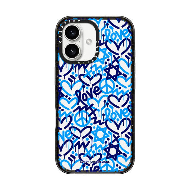 Corey Paige Designs x CASETiFY iPhone 16 ケース ブラック インパクトケース Stars of Love by Corey Paige Designs