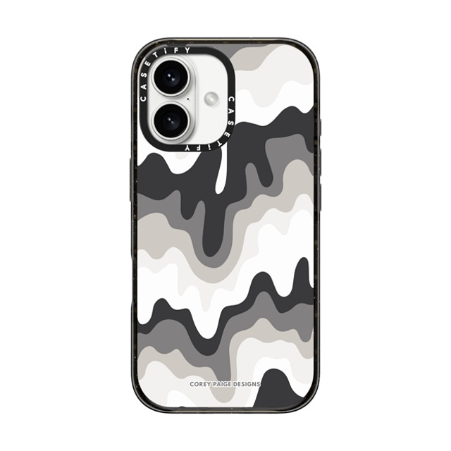 Corey Paige Designs x CASETiFY iPhone 16 ケース ブラック インパクトケース Neutral Meltdown by Corey Paige Designs