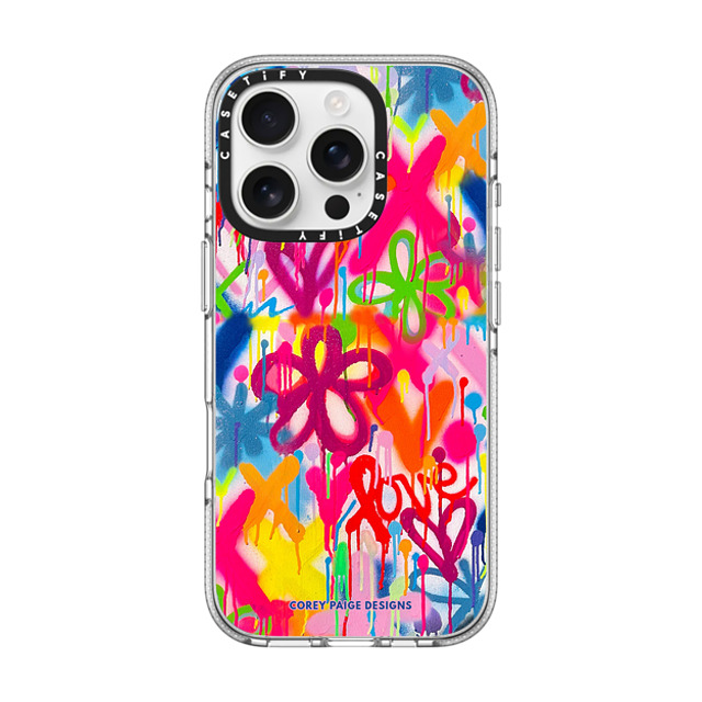 Corey Paige Designs x CASETiFY iPhone 16 Pro ケース クリア クリア ケース MagSafe対応 Graffiti Street Style by Corey Paige Designs