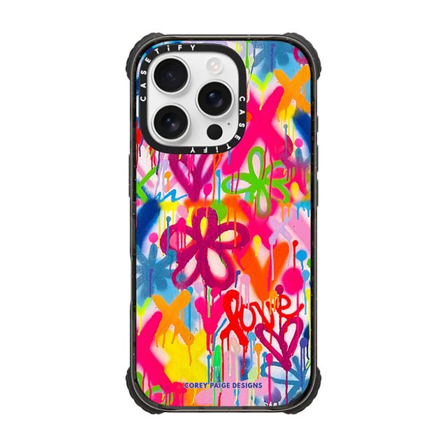 Corey Paige Designs x CASETiFY iPhone 16 Pro Case Black ウルトラ インパクトケース MagSafe 対応 Graffiti Street Style by Corey Paige Designs Corey Paige Designs x CASETiFY iPhone 16 Pro Case Black ウルトラ インパクトケース MagSafe 対応 Graffiti Street Style by Corey Paige Designs