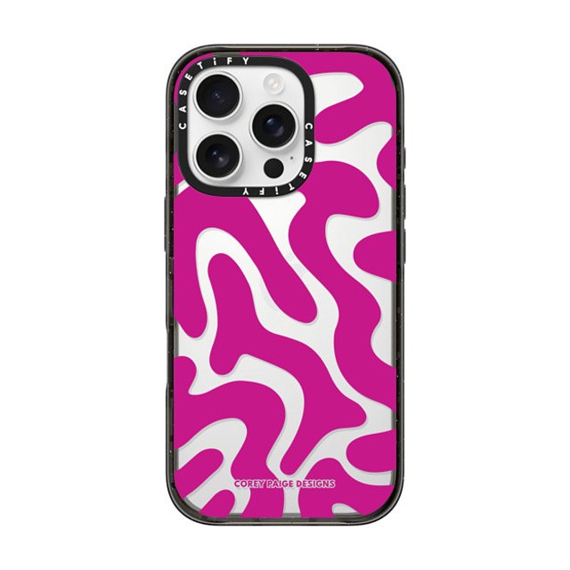 Corey Paige Designs x CASETiFY iPhone 16 Pro Case Pattern,Abstract Black Impact Case Pink Abstract Shapes by Corey Paige Designs Father's Day Corey Paige Designs x CASETiFY iPhone 16 Pro Case Pattern,Abstract Black Impact Case Pink Abstract Shapes by Corey Paige Designs Father's Day