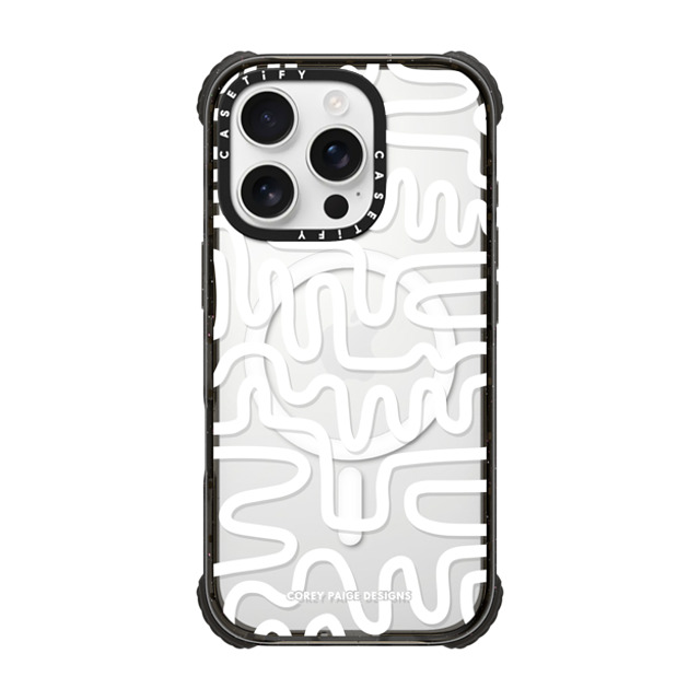 Corey Paige Designs x CASETiFY iPhone 16 Pro Case Abstract,Line Art Black ウルトラ インパクトケース MagSafe 対応 White Line Art by Corey Paige Designs Father's Day Corey Paige Designs x CASETiFY iPhone 16 Pro Case Abstract,Line Art Black ウルトラ インパクトケース MagSafe 対応 White Line Art by Corey Paige Designs Father's Day