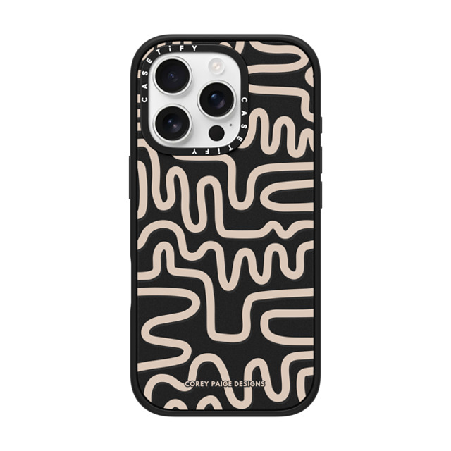 Corey Paige Designs x CASETiFY iPhone 16 Pro ケース Pattern,Abstract マットブラック インパクトケース MagSafe対応 Tan Line Art by Corey Paige Designs Back to School Corey Paige Designs x CASETiFY iPhone 16 Pro ケース Pattern,Abstract マットブラック インパクトケース MagSafe対応 Tan Line Art by Corey Paige Designs Back to School