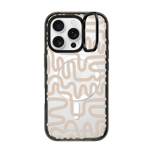 Corey Paige Designs x CASETiFY iPhone 16 Pro ケース Pattern,Abstract ブラック インパクトリングスタンドケース MagSafe対応 Tan Line Art by Corey Paige Designs Back to School Corey Paige Designs x CASETiFY iPhone 16 Pro ケース Pattern,Abstract ブラック インパクトリングスタンドケース MagSafe対応 Tan Line Art by Corey Paige Designs Back to School