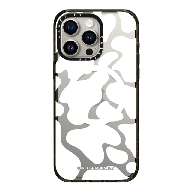 Corey Paige Designs x CASETiFY iPhone 15 Pro Max Case Cow,Animal Black Impact Case MagSafe Compatible White Cow Print by Corey Paige Designs Father's Day Corey Paige Designs x CASETiFY iPhone 15 Pro Max Case Cow,Animal Black Impact Case MagSafe Compatible White Cow Print by Corey Paige Designs Father's Day
