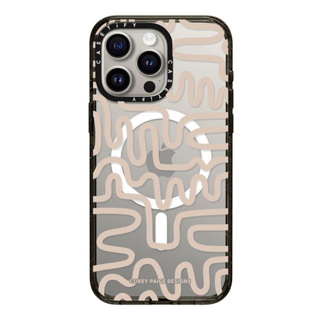 Corey Paige Designs x CASETiFY iPhone 15 Pro Max Case Pattern,Abstract Black Impact Case MagSafe Compatible Tan Line Art by Corey Paige Designs Back to School Corey Paige Designs x CASETiFY iPhone 15 Pro Max Case Pattern,Abstract Black Impact Case MagSafe Compatible Tan Line Art by Corey Paige Designs Back to School