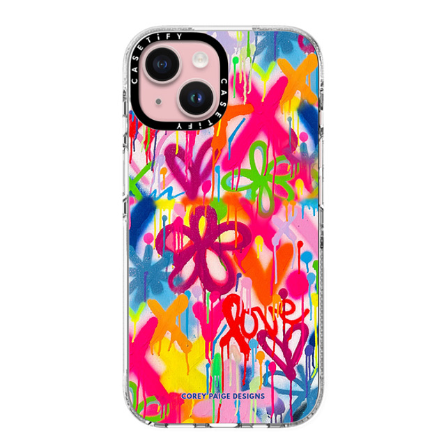 Corey Paige Designs x CASETiFY iPhone 15 ケース クリア クリア ケース MagSafe対応 Graffiti Street Style by Corey Paige Designs