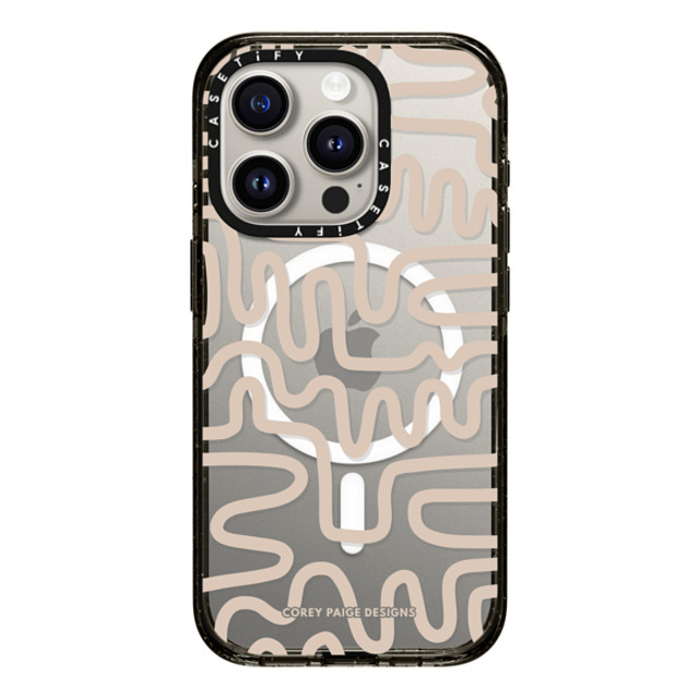 Corey Paige Designs x CASETiFY iPhone 15 Pro ケース Pattern,Abstract ブラック インパクトケース MagSafe対応 Tan Line Art by Corey Paige Designs Back to School Corey Paige Designs x CASETiFY iPhone 15 Pro ケース Pattern,Abstract ブラック インパクトケース MagSafe対応 Tan Line Art by Corey Paige Designs Back to School