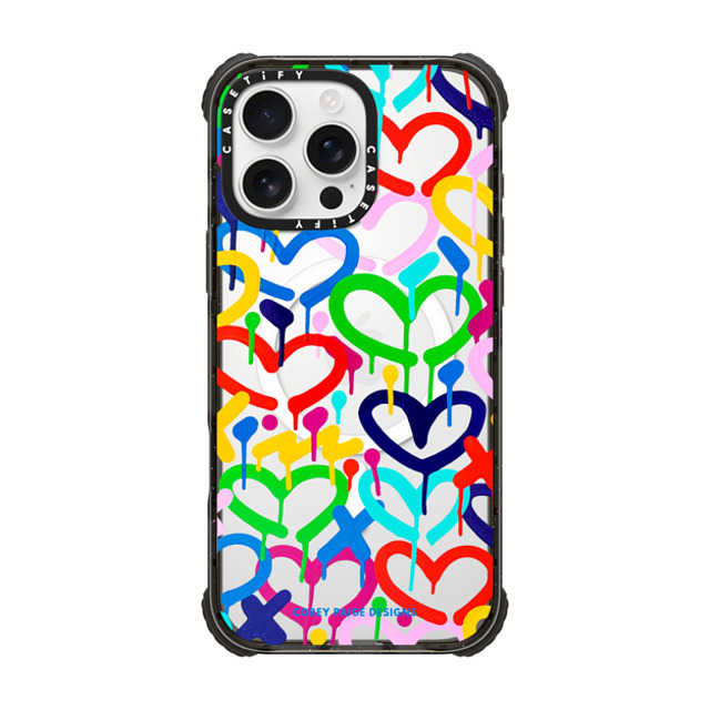 Corey Paige Designs x CASETiFY iPhone 16 Pro Max Case Heart,Pattern Black ウルトラ インパクトケース MagSafe 対応 Rainbow Electric Love by Corey Paige Designs Father's Day Corey Paige Designs x CASETiFY iPhone 16 Pro Max Case Heart,Pattern Black ウルトラ インパクトケース MagSafe 対応 Rainbow Electric Love by Corey Paige Designs Father's Day