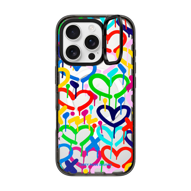 Corey Paige Designs x CASETiFY iPhone 16 Pro Case Heart,Pattern Black インパクトリングスタンドケース MagSafe対応 Rainbow Electric Love by Corey Paige Designs Father's Day Corey Paige Designs x CASETiFY iPhone 16 Pro Case Heart,Pattern Black インパクトリングスタンドケース MagSafe対応 Rainbow Electric Love by Corey Paige Designs Father's Day