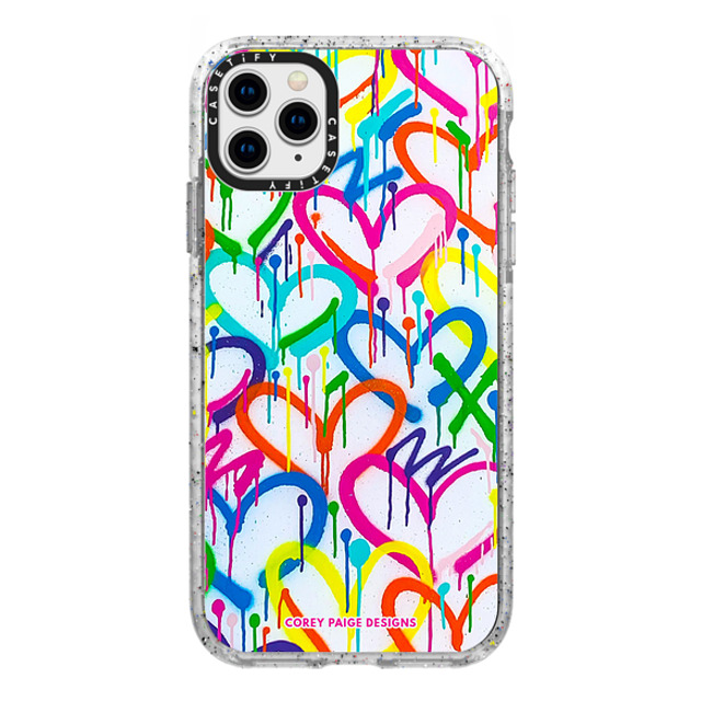 Corey Paige Designs x CASETiFY iPhone 11 Pro Max ケース Heart,Pattern フロスト インパクトケース Rainbow Graffiti Hearts by Corey Paige Designs Father's Day Corey Paige Designs x CASETiFY iPhone 11 Pro Max ケース Heart,Pattern フロスト インパクトケース Rainbow Graffiti Hearts by Corey Paige Designs Father's Day