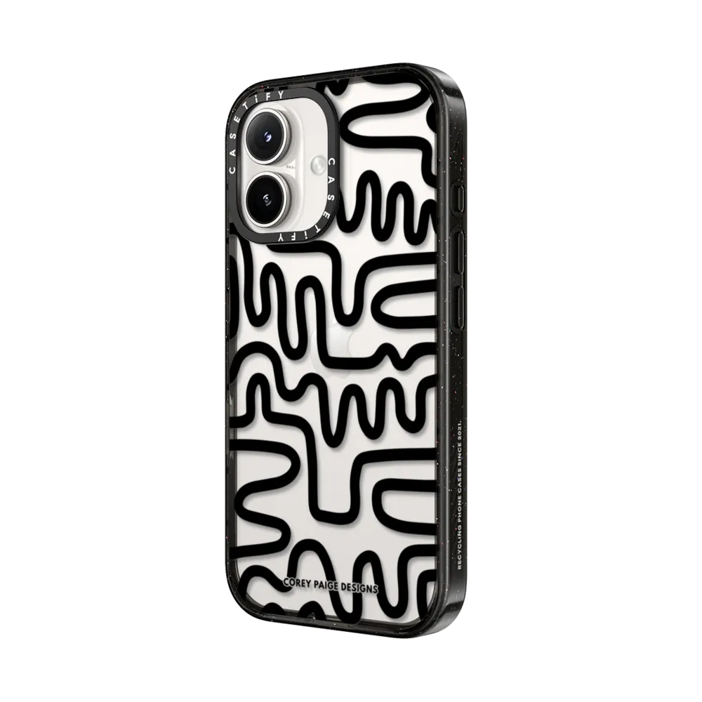 Impact iPhone 17 Pro Max Case MagSafe Compatible - Black Line Art by Corey Paige Designs