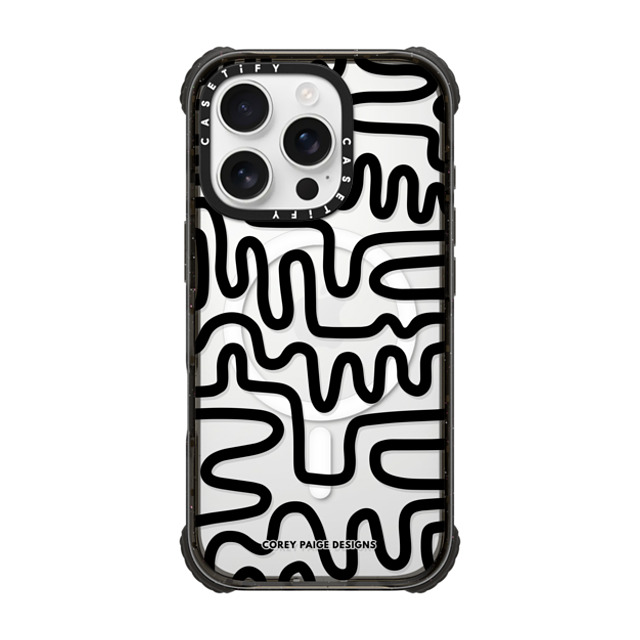 Corey Paige Designs x CASETiFY iPhone 16 Pro ケース Pattern,Abstract ブラック ウルトラ インパクトケース MagSafe 対応 Black Line Art by Corey Paige Designs Father's Day Corey Paige Designs x CASETiFY iPhone 16 Pro ケース Pattern,Abstract ブラック ウルトラ インパクトケース MagSafe 対応 Black Line Art by Corey Paige Designs Father's Day