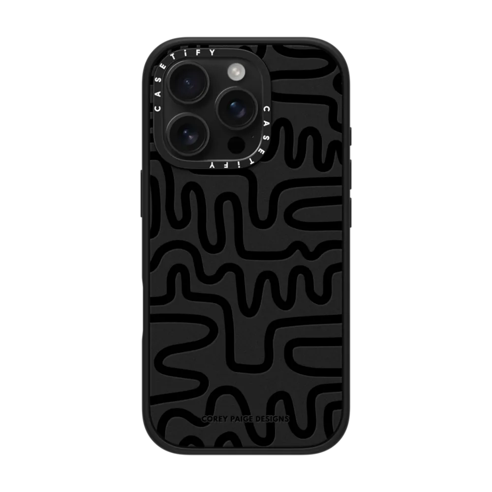 Impact iPhone 16 Pro Case MagSafe Compatible - Black Line Art by Corey Paige Designs