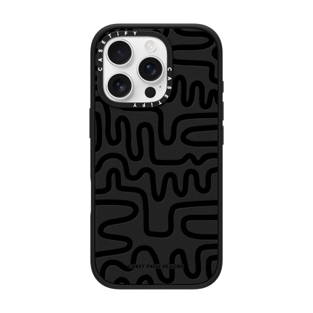 Impact iPhone 16 Pro Case MagSafe Compatible - Black Line Art by Corey Paige Designs