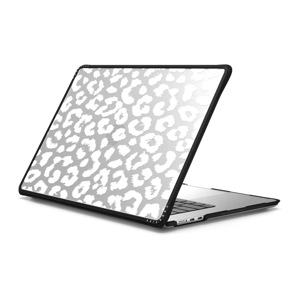 Impact MacBook Air 15" (2023 - 2024) Case - White Transparent Leopard Animal Print