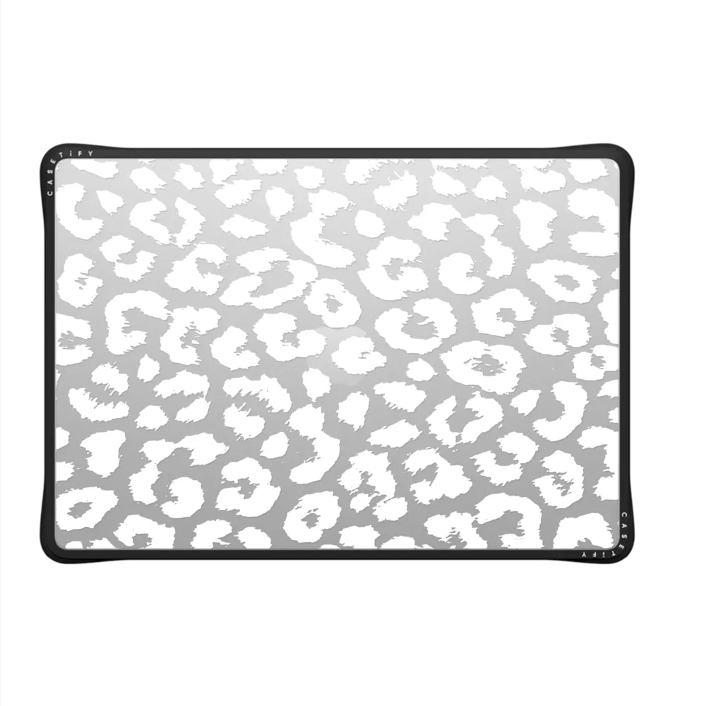 Impact MacBook Air 15" (2023 - 2024) Case - White Transparent Leopard Animal Print