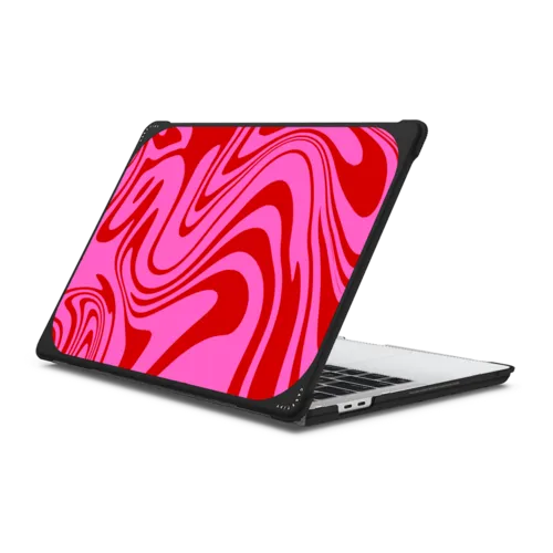 MacBook Pro 13-inch (M1 / M2 / Intel)  - Marble Trippy Wavy Swirl Pink Red Spiral Warp Twirl 70s Psychedelic Acid Groovy Abstract Pattern