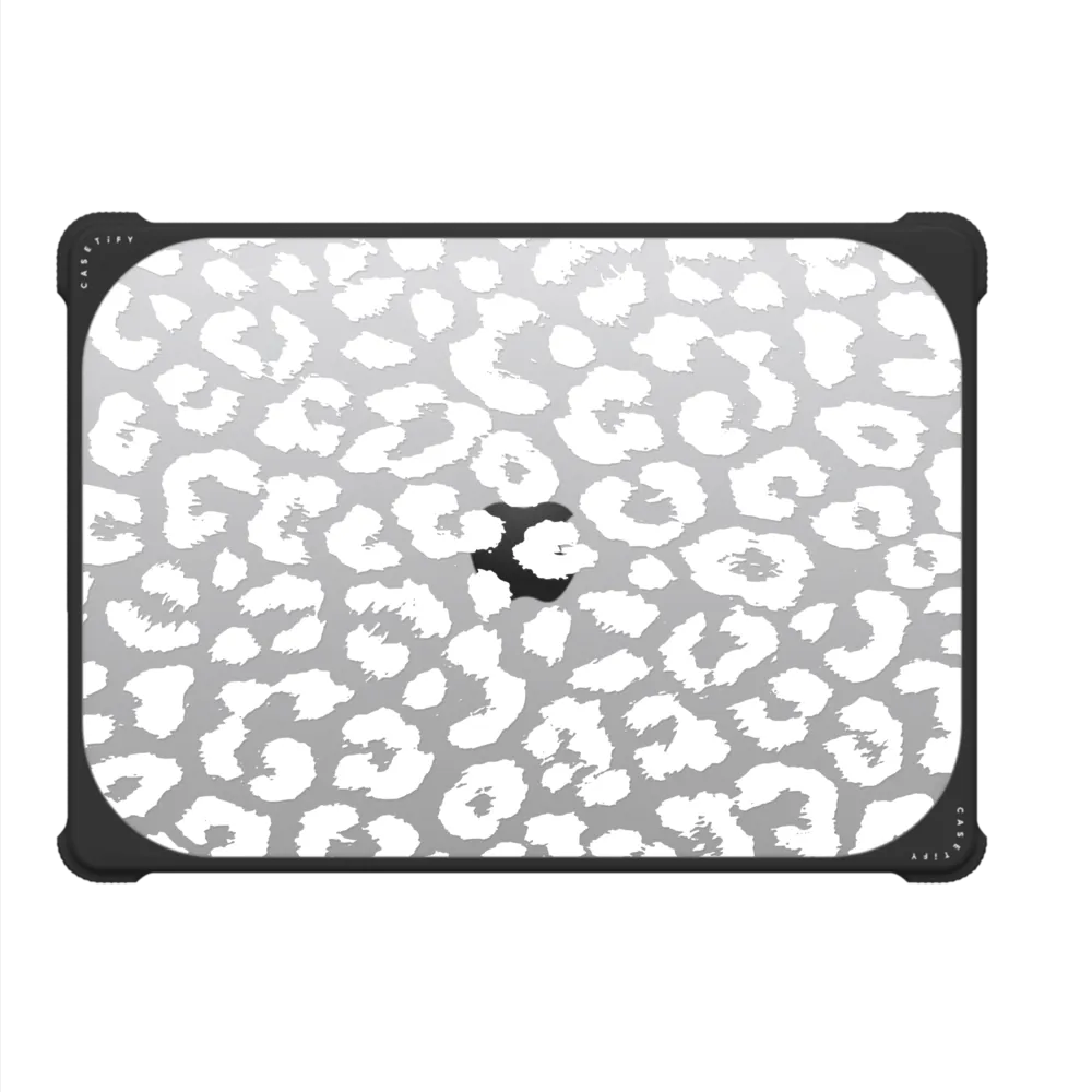 Bounce MacBook Pro 14-inch (M1 - M4) Case - White Transparent Leopard Animal Print