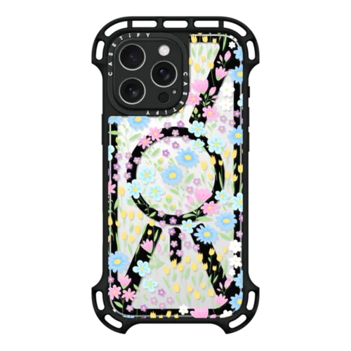 iPhone 16 Pro Max - Transparent Pastel Spring Wild Flower Floral Pattern