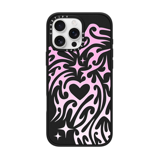 Hyakume x CASETiFY iPhone 16 Pro Max ケース Heart,Gradient マットブラック インパクトケース MagSafe対応 Transparent Cyber Sigil Neotribal Spiky Tribal Tattoo Heart Sparkle Star Pink White Gradient Father's Day Hyakume x CASETiFY iPhone 16 Pro Max ケース Heart,Gradient マットブラック インパクトケース MagSafe対応 Transparent Cyber Sigil Neotribal Spiky Tribal Tattoo Heart Sparkle Star Pink White Gradient Father's Day