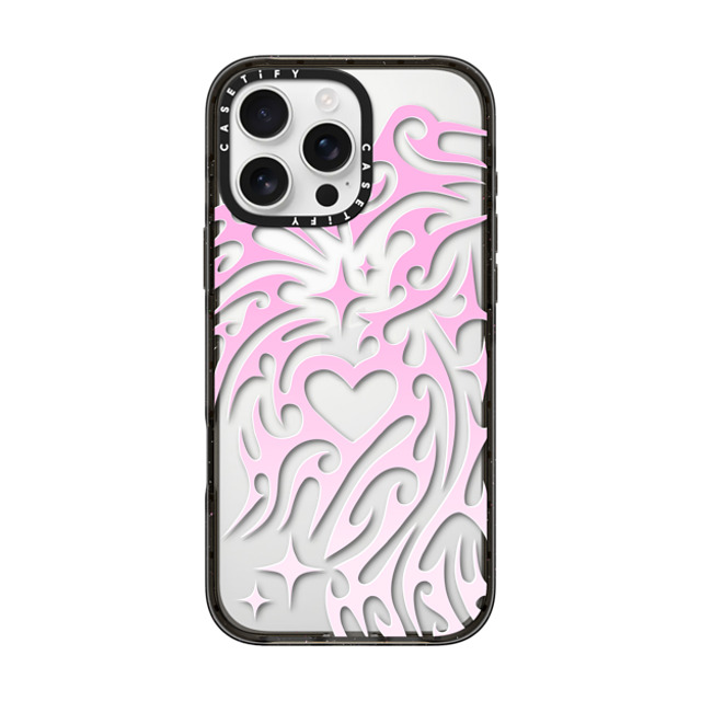Hyakume x CASETiFY iPhone 16 Pro Max ケース Heart,Gradient ブラック インパクトケース Transparent Cyber Sigil Neotribal Spiky Tribal Tattoo Heart Sparkle Star Pink White Gradient Back to School Hyakume x CASETiFY iPhone 16 Pro Max ケース Heart,Gradient ブラック インパクトケース Transparent Cyber Sigil Neotribal Spiky Tribal Tattoo Heart Sparkle Star Pink White Gradient Back to School
