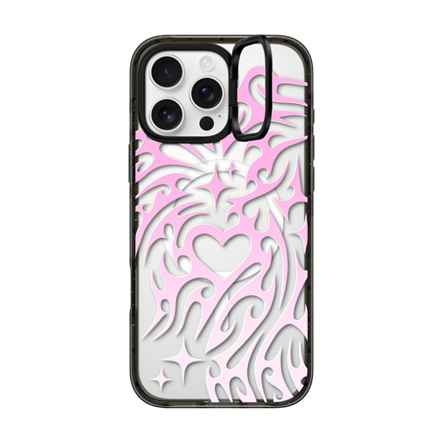 Hyakume x CASETiFY iPhone 16 Pro Max ケース Heart,Gradient ブラック インパクトリングスタンドケース MagSafe対応 Transparent Cyber Sigil Neotribal Spiky Tribal Tattoo Heart Sparkle Star Pink White Gradient Father's Day Hyakume x CASETiFY iPhone 16 Pro Max ケース Heart,Gradient ブラック インパクトリングスタンドケース MagSafe対応 Transparent Cyber Sigil Neotribal Spiky Tribal Tattoo Heart Sparkle Star Pink White Gradient Father's Day