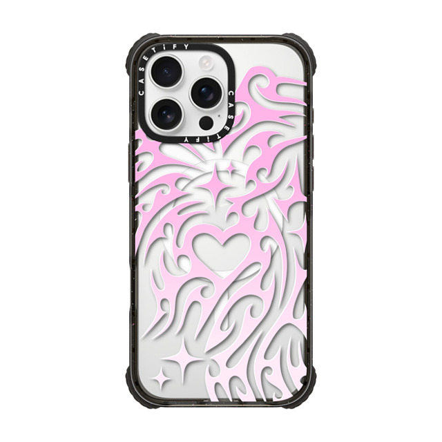 Hyakume x CASETiFY iPhone 16 Pro Max ケース Heart,Gradient ブラック ウルトラ インパクトケース MagSafe 対応 Transparent Cyber Sigil Neotribal Spiky Tribal Tattoo Heart Sparkle Star Pink White Gradient Father's Day Hyakume x CASETiFY iPhone 16 Pro Max ケース Heart,Gradient ブラック ウルトラ インパクトケース MagSafe 対応 Transparent Cyber Sigil Neotribal Spiky Tribal Tattoo Heart Sparkle Star Pink White Gradient Father's Day