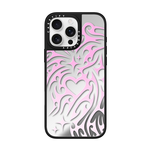 Hyakume x CASETiFY iPhone 16 Pro Max ケース Heart,Gradient Silver on Black ミラーケース MagSafe対応 Transparent Cyber Sigil Neotribal Spiky Tribal Tattoo Heart Sparkle Star Pink White Gradient Father's Day Hyakume x CASETiFY iPhone 16 Pro Max ケース Heart,Gradient Silver on Black ミラーケース MagSafe対応 Transparent Cyber Sigil Neotribal Spiky Tribal Tattoo Heart Sparkle Star Pink White Gradient Father's Day