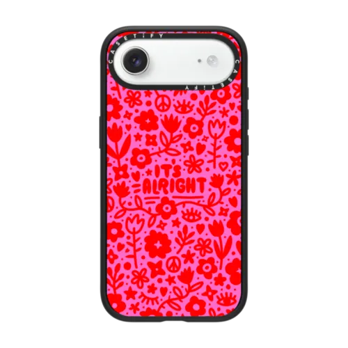 iPhone Air - Pink Red Flowers Hearts Eyes Peace 
