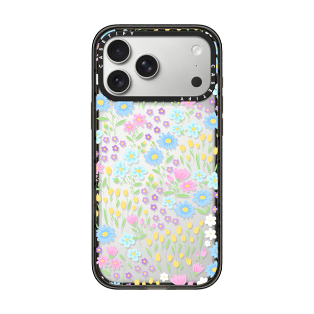 Hyakume x CASETiFY iPhone 17 Pro Max �P�[�X Floral,Pattern �u���b�N �C���p�N�g�P�[�X Transparent Pastel Spring Wild Flower Floral Pattern