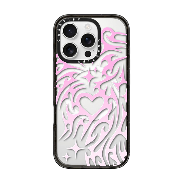 Hyakume x CASETiFY iPhone 16 Pro ケース Heart,Gradient ブラック インパクトケース MagSafe対応 Transparent Cyber Sigil Neotribal Spiky Tribal Tattoo Heart Sparkle Star Pink White Gradient Back to School Hyakume x CASETiFY iPhone 16 Pro ケース Heart,Gradient ブラック インパクトケース MagSafe対応 Transparent Cyber Sigil Neotribal Spiky Tribal Tattoo Heart Sparkle Star Pink White Gradient Back to School
