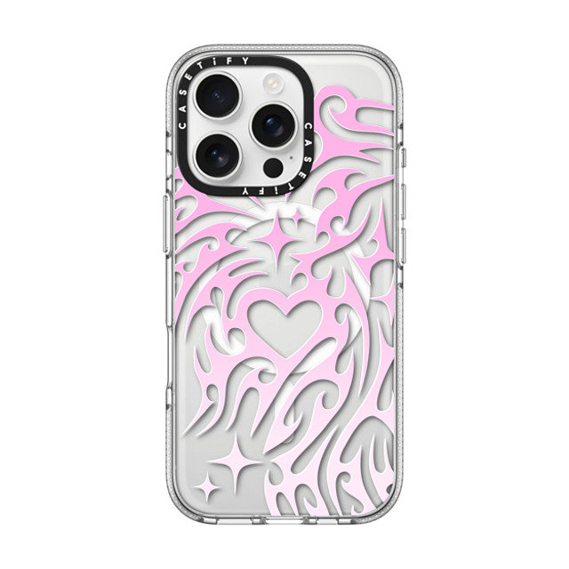 Hyakume x CASETiFY iPhone 16 Pro ケース Heart,Gradient クリア クリア ケース MagSafe対応 Transparent Cyber Sigil Neotribal Spiky Tribal Tattoo Heart Sparkle Star Pink White Gradient Back to School Hyakume x CASETiFY iPhone 16 Pro ケース Heart,Gradient クリア クリア ケース MagSafe対応 Transparent Cyber Sigil Neotribal Spiky Tribal Tattoo Heart Sparkle Star Pink White Gradient Back to School