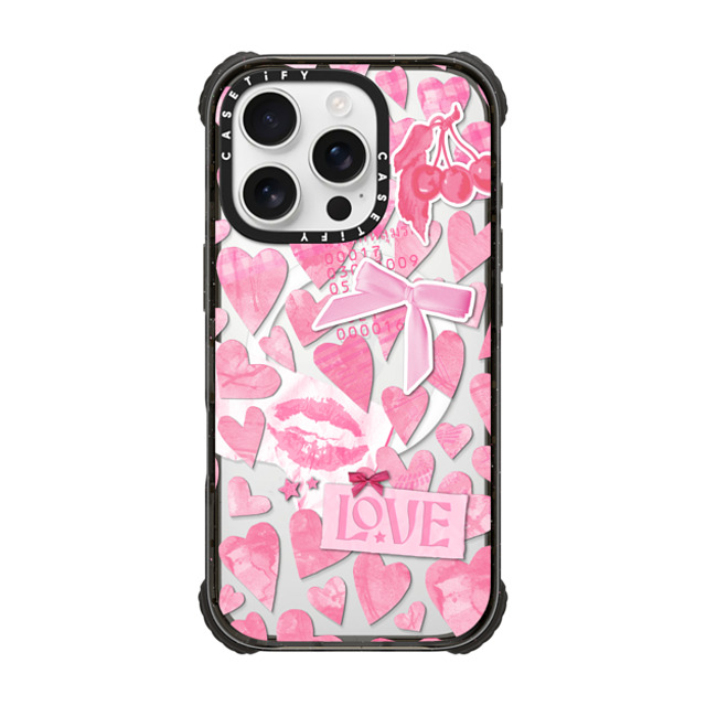 Hyakume x CASETiFY iPhone 16 Pro Case Heart,Ribbon Black ウルトラ インパクトケース MagSafe 対応 Transparent Pink Hearts Ribbon Stickers Love Cherry Kiss Stars Coquette Collage Mother's Day Hyakume x CASETiFY iPhone 16 Pro Case Heart,Ribbon Black ウルトラ インパクトケース MagSafe 対応 Transparent Pink Hearts Ribbon Stickers Love Cherry Kiss Stars Coquette Collage Mother's Day