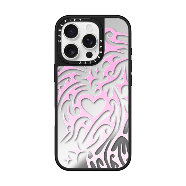 Hyakume x CASETiFY iPhone 16 Pro ケース Heart,Gradient Silver on Black ミラーケース MagSafe対応 Transparent Cyber Sigil Neotribal Spiky Tribal Tattoo Heart Sparkle Star Pink White Gradient Father's Day Hyakume x CASETiFY iPhone 16 Pro ケース Heart,Gradient Silver on Black ミラーケース MagSafe対応 Transparent Cyber Sigil Neotribal Spiky Tribal Tattoo Heart Sparkle Star Pink White Gradient Father's Day
