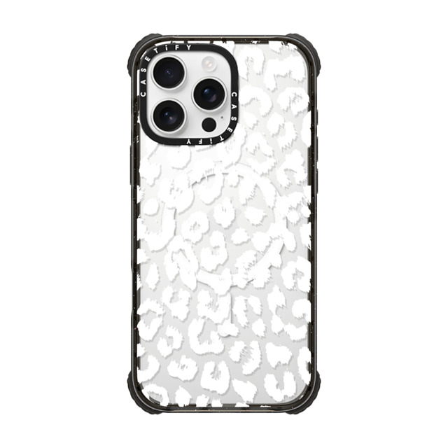 Hyakume x CASETiFY iPhone 16 Pro Max Case Black ウルトラ インパクトケース MagSafe 対応 White Transparent Leopard Animal Print Hyakume x CASETiFY iPhone 16 Pro Max Case Black ウルトラ インパクトケース MagSafe 対応 White Transparent Leopard Animal Print