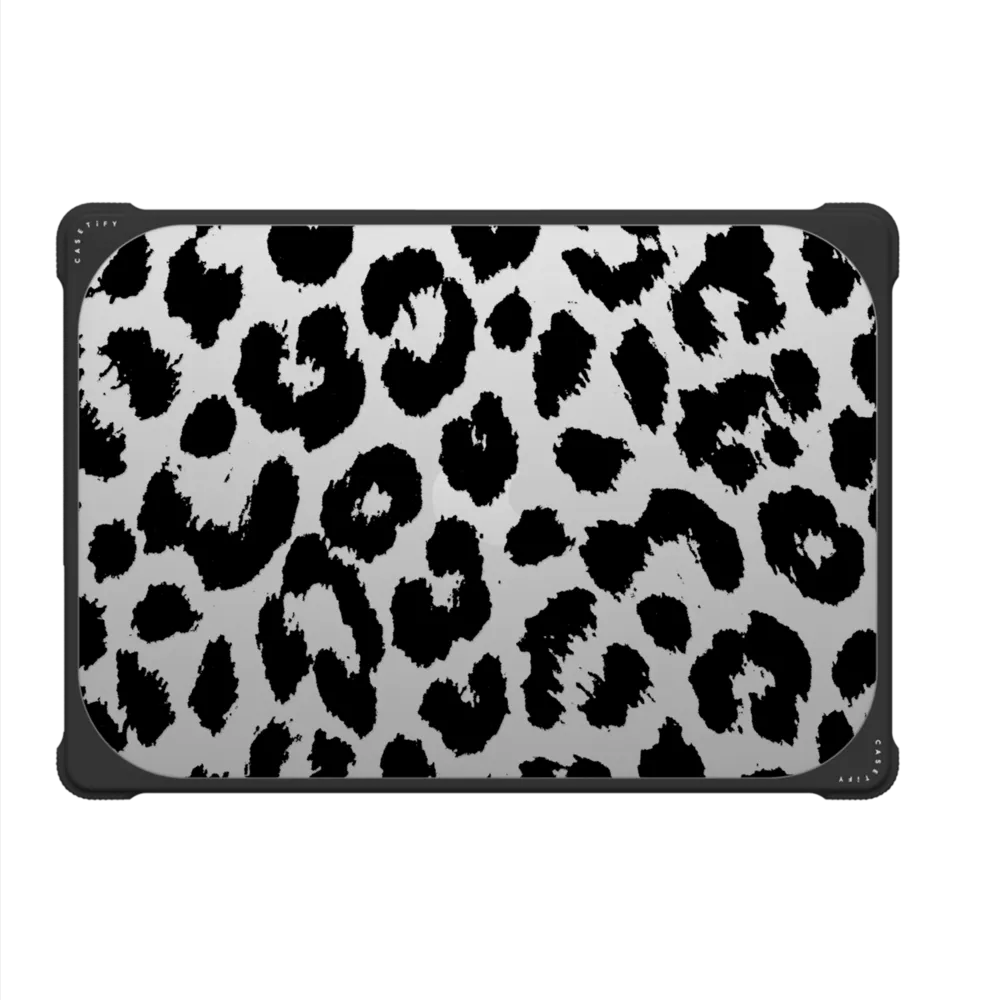 Bounce MacBook Air 15-inch (M2 - M4) Case - Black White Leopard Print