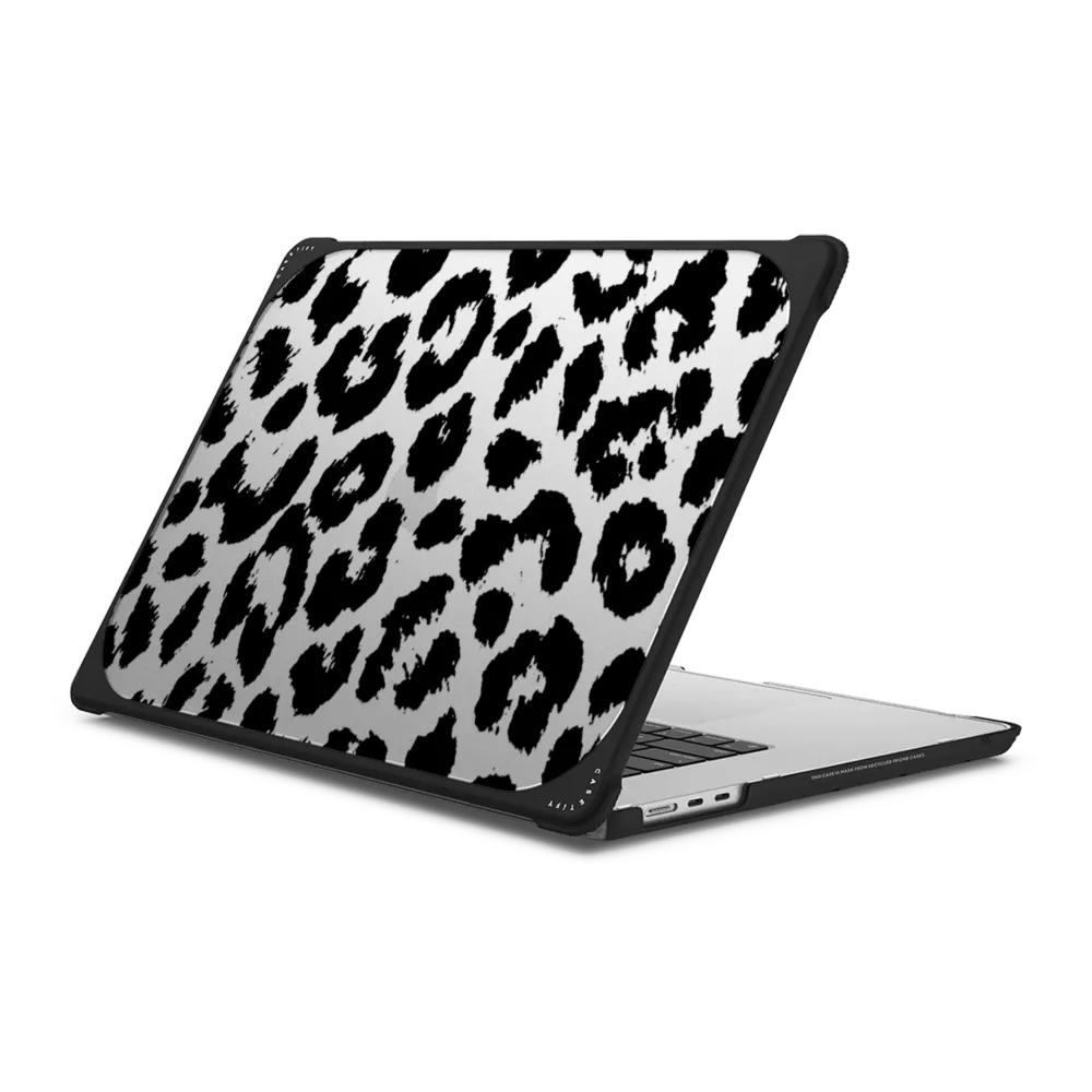 Bounce MacBook Air 15-inch (M2 - M4) Case - Black White Leopard Print