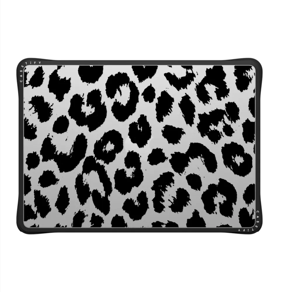 Impact MacBook Air 13-inch (M2 - M4) Case - Black White Leopard Print