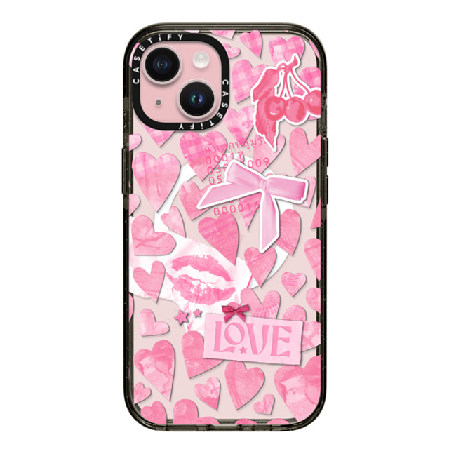 Hyakume x CASETiFY iPhone 15 Case Heart,Ribbon Black Impact Case MagSafe Compatible Transparent Pink Hearts Ribbon Stickers Love Cherry Kiss Stars Coquette Collage Mother's Day Hyakume x CASETiFY iPhone 15 Case Heart,Ribbon Black Impact Case MagSafe Compatible Transparent Pink Hearts Ribbon Stickers Love Cherry Kiss Stars Coquette Collage Mother's Day