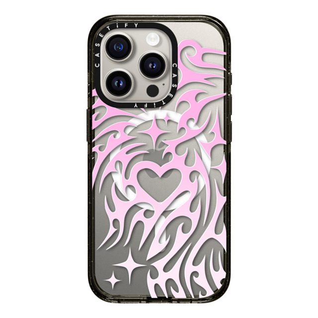 Hyakume x CASETiFY iPhone 15 Pro ケース Heart,Gradient ブラック インパクトケース MagSafe対応 Transparent Cyber Sigil Neotribal Spiky Tribal Tattoo Heart Sparkle Star Pink White Gradient Back to School Hyakume x CASETiFY iPhone 15 Pro ケース Heart,Gradient ブラック インパクトケース MagSafe対応 Transparent Cyber Sigil Neotribal Spiky Tribal Tattoo Heart Sparkle Star Pink White Gradient Back to School