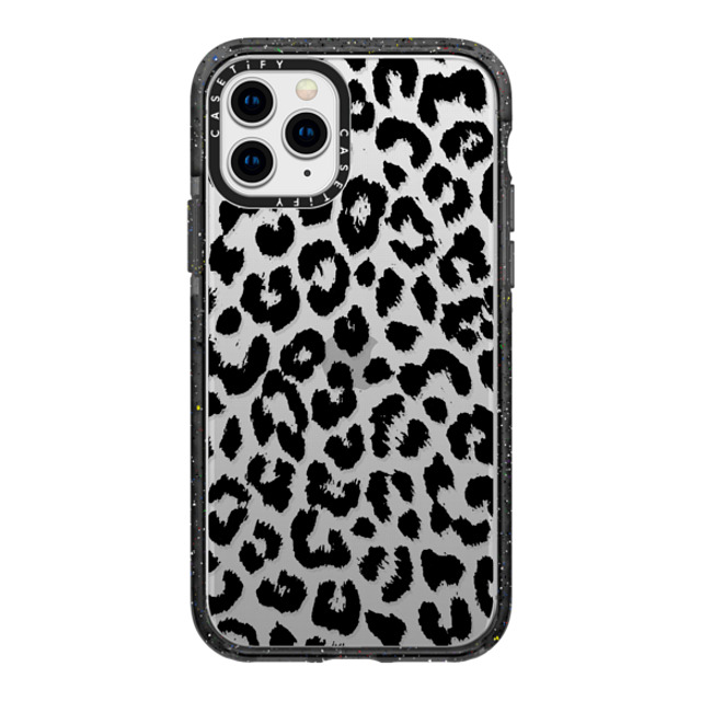 Hyakume x CASETiFY iPhone 11 Pro ケース ブラック インパクトケース Black Transparent Leopard Print