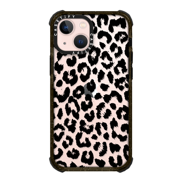 Hyakume x CASETiFY iPhone 13 Mini ケース ブラック ウルトラインパクトケース Black Transparent Leopard Print