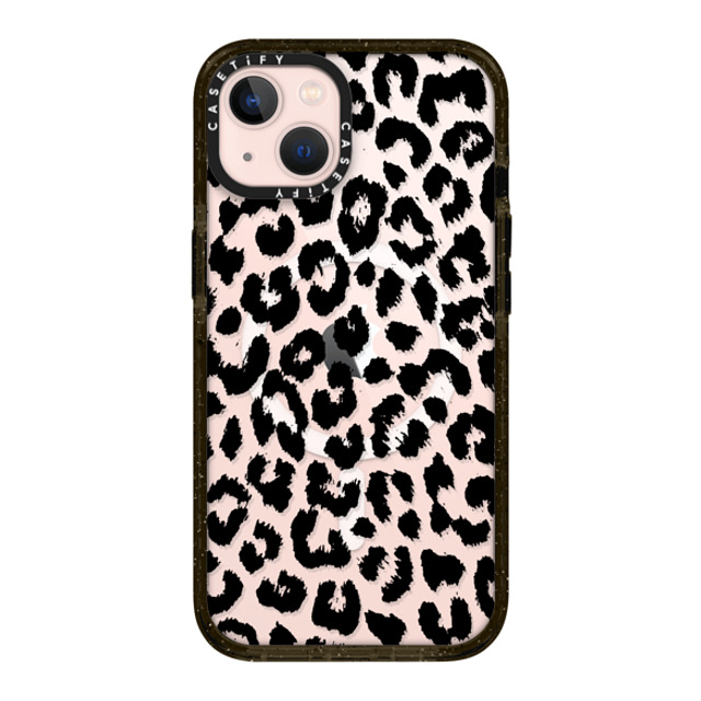 Hyakume x CASETiFY iPhone 13 ケース ブラック インパクトケース MagSafe対応 Black Transparent Leopard Print