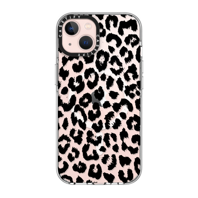 Hyakume x CASETiFY iPhone 13 ケース クリア クリア ケース MagSafe対応 Black Transparent Leopard Print