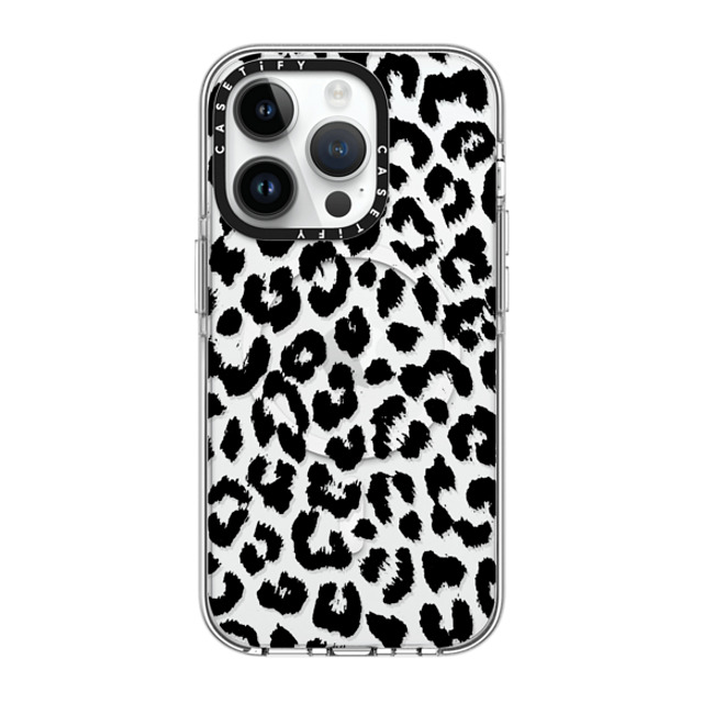 Hyakume x CASETiFY iPhone 14 Pro Case Clear Clear Case MagSafe Compatible Black Transparent Leopard Print Hyakume x CASETiFY iPhone 14 Pro Case Clear Clear Case MagSafe Compatible Black Transparent Leopard Print