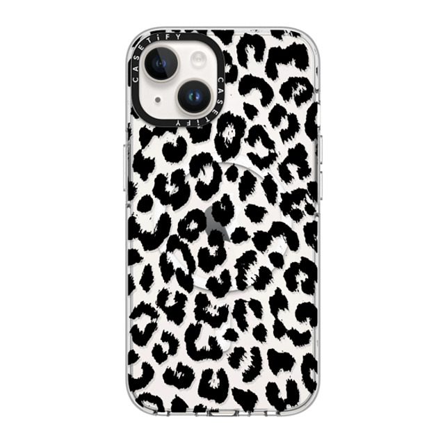 Hyakume x CASETiFY iPhone 14 Case Clear Clear Case MagSafe Compatible Black Transparent Leopard Print Hyakume x CASETiFY iPhone 14 Case Clear Clear Case MagSafe Compatible Black Transparent Leopard Print