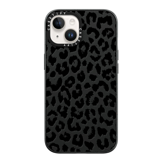 Hyakume x CASETiFY iPhone 14 Case Matte Black Impact Case MagSafe Compatible Black Transparent Leopard Print Hyakume x CASETiFY iPhone 14 Case Matte Black Impact Case MagSafe Compatible Black Transparent Leopard Print